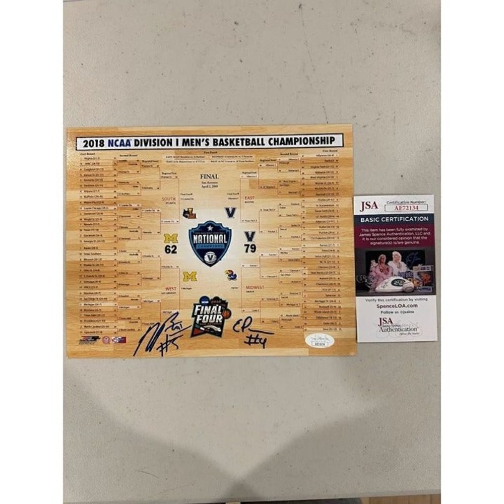 Eric Pascal & Phil Booth signed autographed Villanova 2018 8x10 Photo JSA